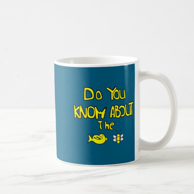 Caneca De Café O Saber Sobre Abelha de Pássaro Animal (Direita)