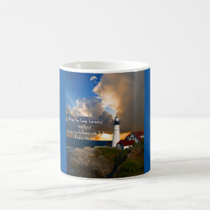 Caneca De Café O Salmo 18:28 Lighthouse Mug