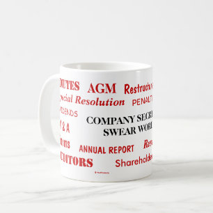 Caneca De Café O secretário de Irritante Engraçado Empresa jura