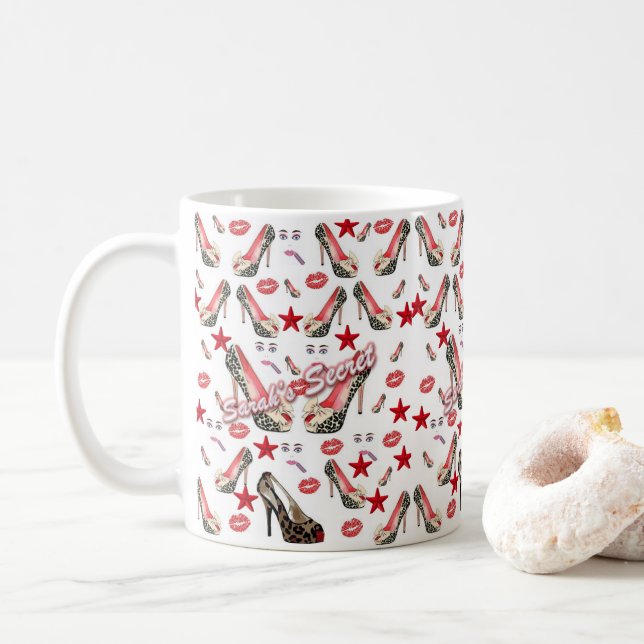 Caneca De Café O Segredo Mug da Sarah (Com Donut)