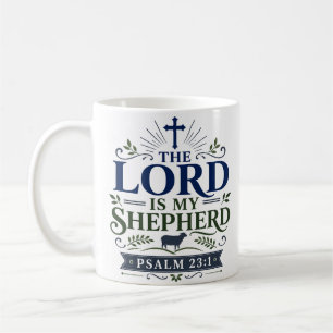 Caneca De Café O Senhor É Meu Pastor Citação Diária de Escritura