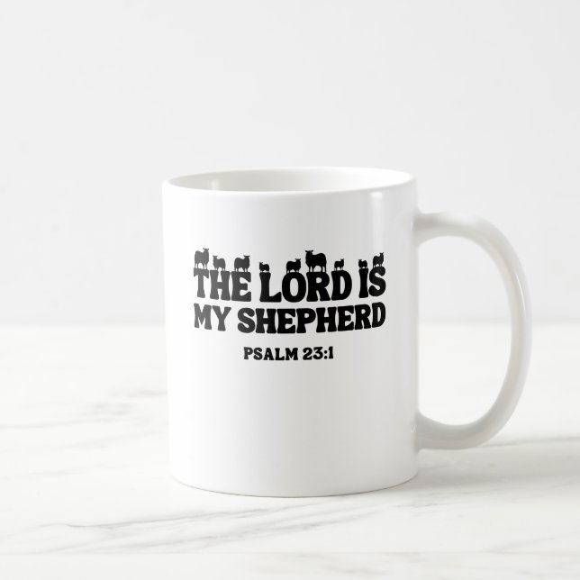 Caneca De Café O Senhor É Meu Pastor - Salmo 23:1 (Direita)