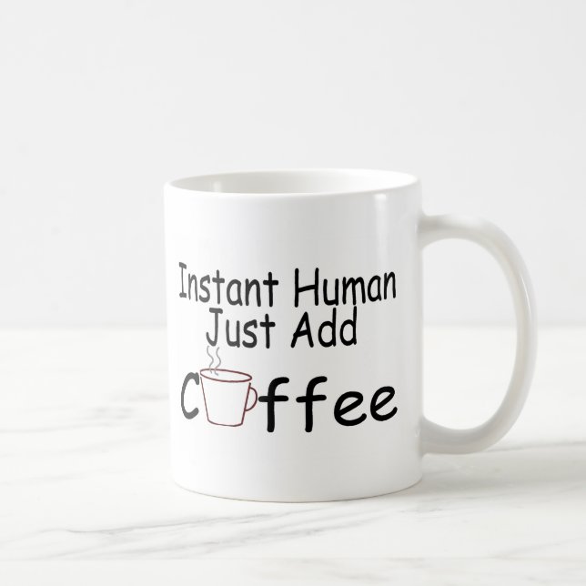 Caneca De Café O ser humano imediato apenas adiciona o café (Direita)