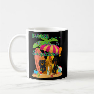 Caneca De Café O Silêncio Cute Dachshund Wiener Dog É Suspeito