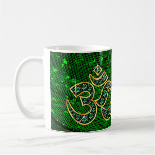 Caneca De Café O símbolo do OM com a "esmeralda" apedreja o copo