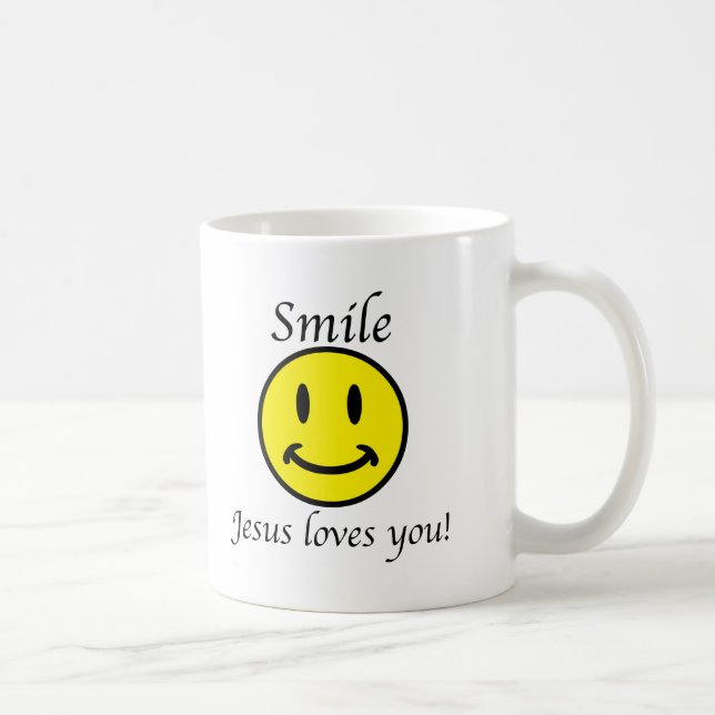 Caneca De Café O sorriso, Jesus ama-o (Direita)