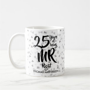 Caneca De Café O Sr. Certo e a Sra. Sempre Certa Diversão 25º Ani