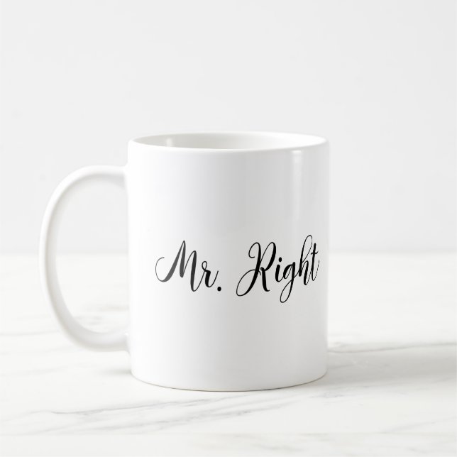 Caneca De Café O Sr. Certo Gravata Borboleta Casamento Solteirão (Esquerda)