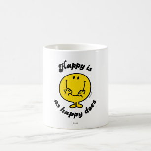 Caneca De Café O Sr. Feliz   feliz é como feliz faz