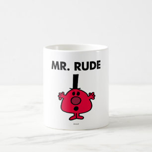 Caneca De Café O Sr. Rude   Vermelho-Enfrentou a raiva