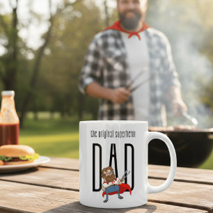 Caneca De Café O Super-herói Original Papai Divertido Dia dos Pai