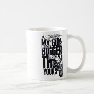 Caneca De Café O tamanho não importa Um adesivo de comparação de