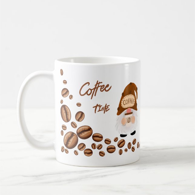 Caneca De Café O Tempo do Café Diz o Gnome em um  (Esquerda)