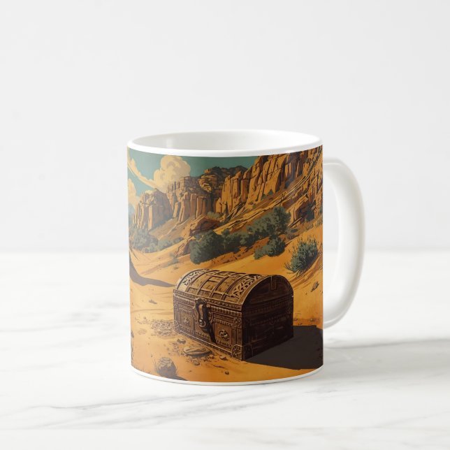 Caneca De Café O tesouro perdido no deserto (Frente Esquerda)