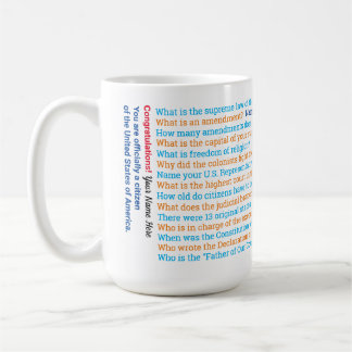 Caneca De Café O Teste De Cidadania Dos Estados Unidos Dúvida Mug