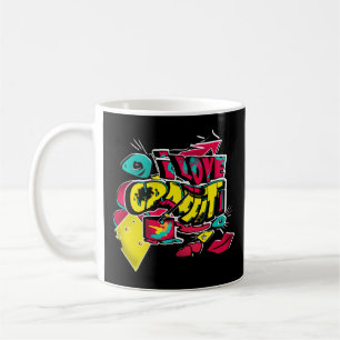 Caneca De Café O texto do grafite do Abstrato história em quadri