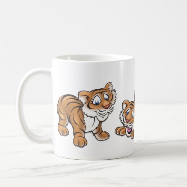 Caneca De Café O tigre Cubs agride (Esquerda)