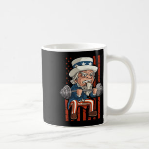 Caneca De Café O Tio Sam Patriótico 4 De Julho Gym