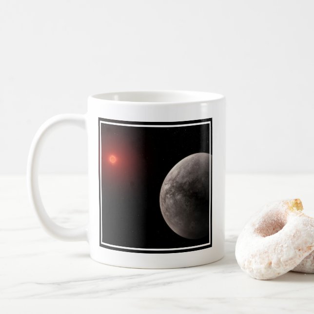 Caneca De Café O Trapist-1 B do Exoplaneta Quente Rocky. (Com Donut)