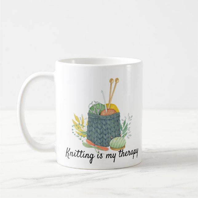 Caneca De Café O tricô é a minha terapia (Esquerda)