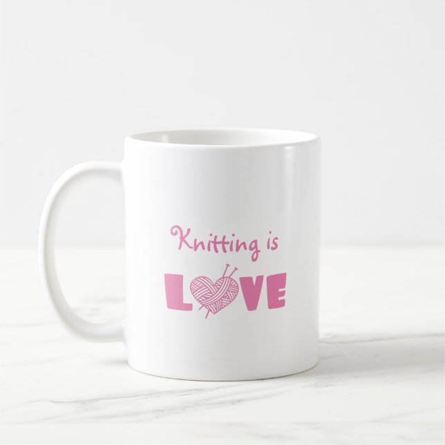 Caneca De Café O tricô é o amor (Esquerda)