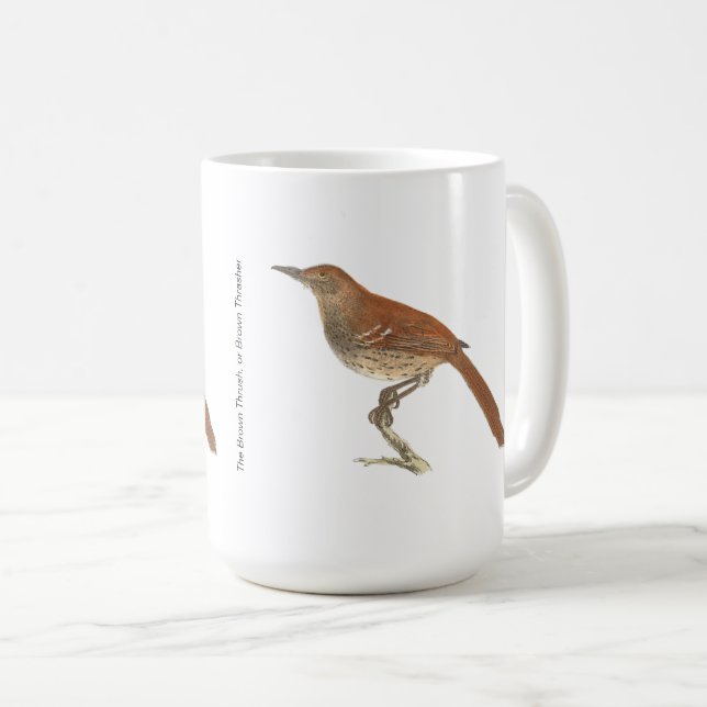 Caneca De Café O Turvo Marrom ou o Traseiro Marrom, Pássaros de N (Frente Esquerda)