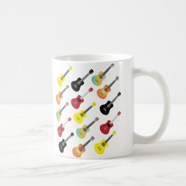 Caneca De Café O Ukulele colorido modela a música