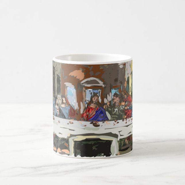 Caneca De Café O último jantar: Jesus e seus discípulos (Centro)