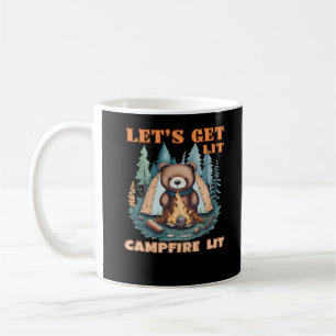 Caneca De Café O vamos Se Atira. Camfire Lit. Tent Camping Classi