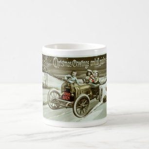 Caneca De Café O velho carro e as crianças, a arte de colheita