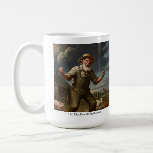 Caneca De Café O velho MacDonald tinha uma vaca. (Esquerda)