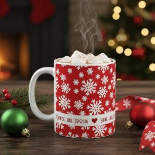 Caneca De Café O Verdadeiro Espírito do Floco de Neve Vermelho e