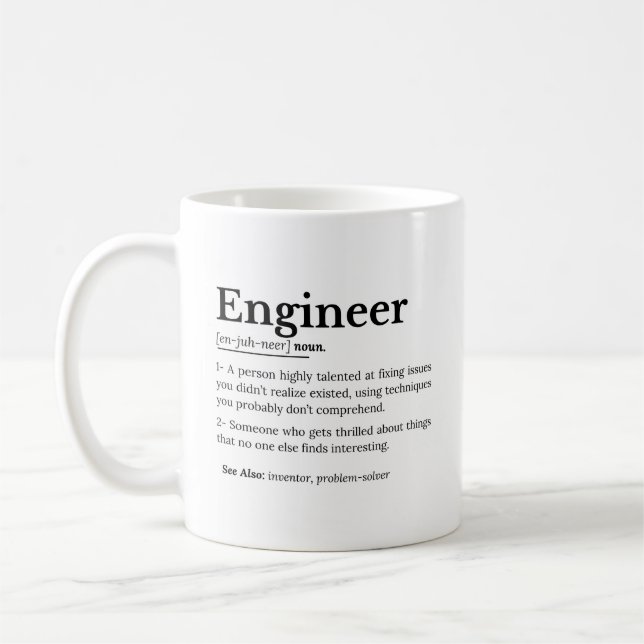 Caneca De Café O verdadeiro significado de um Engenheiro (Esquerda)