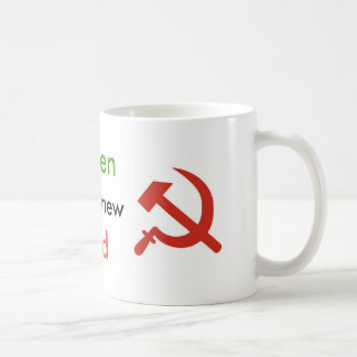 Caneca De Café O verde é a caneca vermelha nova do café