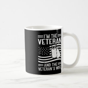 Caneca De Café O Veterano e a Esposa do Veterano Orgulhosa Americ