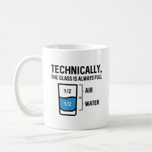 Caneca De Café O Vidro É Sempre Cheio