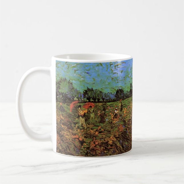 Caneca De Café O Vineyard Verde por Vincent van Gogh (Esquerda)
