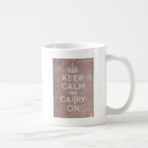 Caneca De Café O vintage mantem a calma e continua