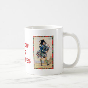 Caneca De Café O vintage Scotland, segue os Bagpipes