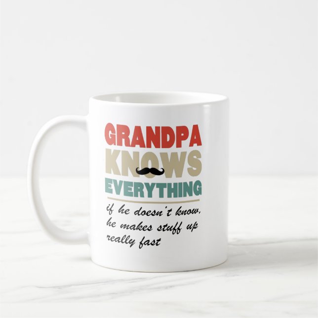 Caneca De Café O vovô sabe tudo. (Esquerda)
