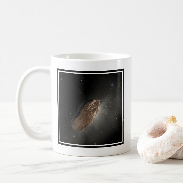 Caneca De Café O Wayward Interstellar Object Oumuamua. (Com Donut)