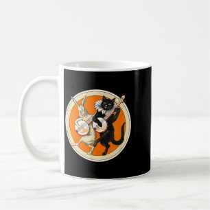 Caneca De Café O zine do Gato Preto Halloween Gato Coelho e Banjo