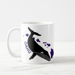 Caneca De Café Oahu - Roxo Hawaii Islands Humpback