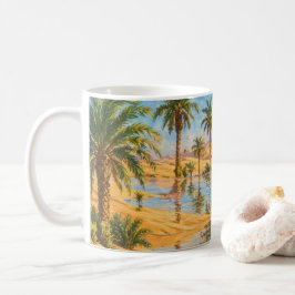 Caneca De Café Oásis do Deserto Miragem Palmeira