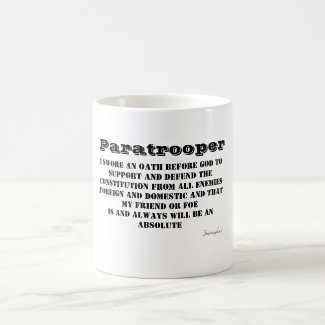 Caneca de café Oath Paratrooper (Centro)