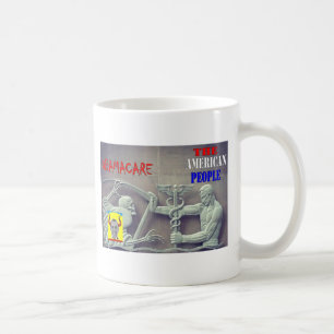 Caneca De Café OBAMA CARE vs. PESSOAS AMERICANAS
