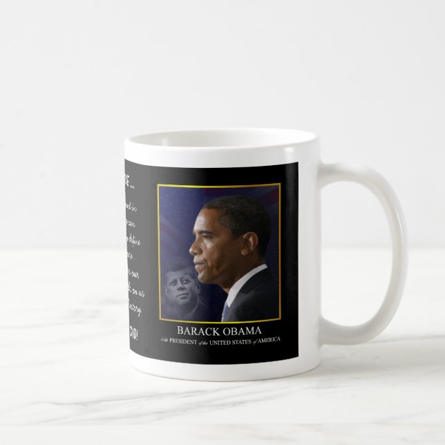 Caneca De Café Obama com Kennedy - Café Mug (Direita)