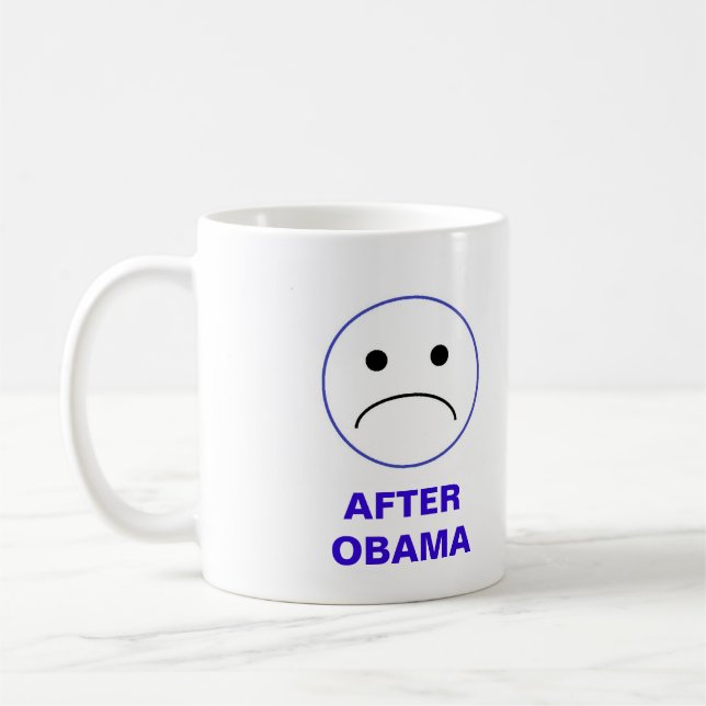Caneca De Café Obama - Durante e Após Mug (Esquerda)