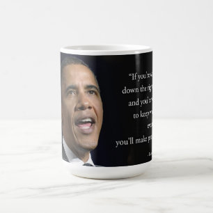 Caneca De Café Obama e Citação Motivacional Bonito 