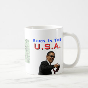 Caneca De Café Obama: Nascer nos EUA